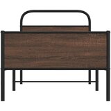 vidaXL Posteljni okvir brez vzmetnice 90x200 cm rjav hrast inž. les | Shoptok.si