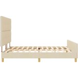  Krevetna konstrukcija s uzglavljem Krema 180 x 200 cm tkanina | Eponuda.com