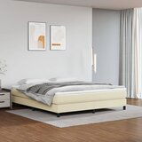 vidaXL Okvir za krevet s oprugama krem 160x200 cm od umjetne kože Cijene