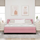  Ružičasti Džepni Opružni Krevet s Madracem 180x200 cm | shoptok.hr