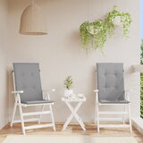  Jastuci za vrtne stolice 2 kom sivi 120 x 50 x 3 cm od tkanine | shoptok.hr