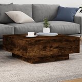 vidaXL Stolić za kavu s LED svjetlima boja dimljenog hrasta 80x80x31cm Cijene