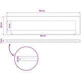  Pravokutni stolni vrh 110 x 20 x 3 cm Pravokutni - Tamno smeđa 90 x 55 x 3 5 cm Pravokutno | shoptok.hr