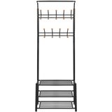  Vješalica za Odjeću s Policama za Obuću 68x32x182,5 cm Crna | shoptok.hr