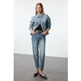 Trendyol blue High Waist Slim Mom Jeans