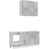  Kuhinjska jedinica LYON 5 pcs Betonska siva Konstruirano drvo | shoptok.hr