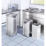  Zbiralnik odpadkov iz nerjavnega jekla za čiste prostore, prostornina 40 l, ŠxVxG 320 x 620 x 380 mm, nerjavno jeklo | Shoptok.si