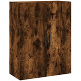  Visoka komoda dimljeni hrast 69,5x34x180 cm konstruiranog drva Slike