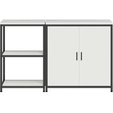  Kuhinjski set za pohranu HATTEM 2 pcs Bijela Čelična vrata | Shoptok.si