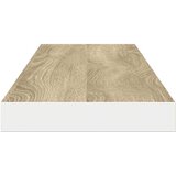  Plutajuće zidne police 2 kom hrast i bijele 120x23,5x3,8 cm MDF | Eponuda.com