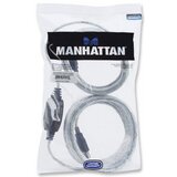 Manhattan USB kabel USB 2.0 USB-A vtič\, USB-B vtič 11.00 m transparentna 510424, (20414876) | Shoptok.si