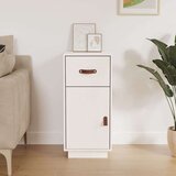  Komoda bela 34x40x75 cm trdna borovina, (20600791) | Shoptok.si