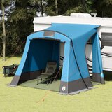 vidaXL Šotor s streho Drugo Modra in črna 285 x 255 x 245 cm Poliester Cene