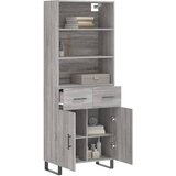  Visoka komoda siva sonome 69,5x34x180 cm od konstruiranog drva | shoptok.hr
