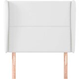  Uzglavlje s ušima bijelo 83 x 23 x 118/128 cm od umjetne kože | shoptok.hr