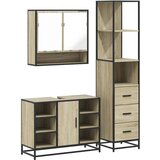 vidaXL 3-dijelni set kupaonskog namještaja boja hrasta sonome drveni | shoptok.hr