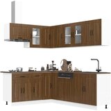  11-dijelni set kuhinjskih ormarića "Kalmar" smeđi hrast, inženjersko drvo | shoptok.hr