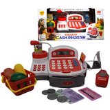 Magic Toys Rdeča funkcionalna električna blagajna z igralnim denarjem, izdelki in zvokom Cene
