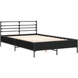 Okvir za krevet crni 135x190 cm konstruirano drvo i metal | shoptok.hr