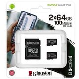 Kingston "Z MicroSDXC 64GB Canvas Select Plus C10 UHS-I 100MB/s inkl. Adapter 2er Pack" Cijene