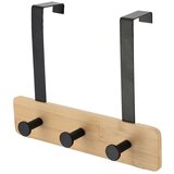 Tendance vješalica sa 3 kuke metal/bambus, crna Cijene