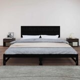 Zidno uzglavlje crni 204x3x60 cm od masivne borovine | shoptok.hr