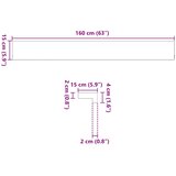  Prozorske klupice 2 kom tamnosmeđe 160x15x2 cm masivne hrast | shoptok.hr