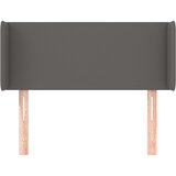  Uzglavlje s ušima sivo 103x16x78/88 cm od umjetne kože | shoptok.hr
