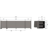 WOOOD Siva TV omarica v jesenovem dekorju 200x53x44 cm Brock – | Shoptok.si