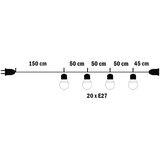  Spoljašnji dekorativni lanac MIMOSA 20xE27/1,3W/230V IP44 10m | Eponuda.com