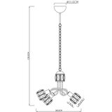 Globo 54356-3H - led luster na lancu kris 3xE14/40W/230V + LED/5W | Eponuda.com