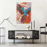  Slika - Exotic Wings - Parrot Among Abstract Leaf Patterns 60x90 Na talijanskom platnu | shoptok.hr
