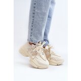 Boto Women's sneakers with chunky sole, beige Windamella Cene