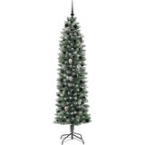  Umjetno vitko božićno drvce Zelena i bijela 210 cm | shoptok.hr