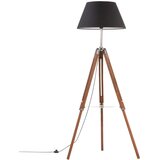 vidaXL Trinožna stoječa svetilka medeno rjava in črna tikovina 141 cm, (20618337) | Shoptok.si