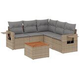 vidaXL 6-dijelni set vrtnih sofa s jastucima bež od poliratana | shoptok.hr