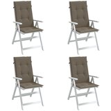  Jastuci za stolice 4 kom prošarano smeđesivi 120x50x4cm tkanina | shoptok.hr
