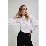 Marisse White Turtleneck Blouse With Puffed Sleeves | Eponuda.ba
