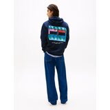 Tommy Jeans Sweater majica plava / morsko plava / tamno zelena / crvena | shoptok.hr