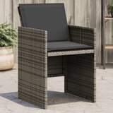 Maison Chic Vrtni stoli - Stol za vrt z blazinami 4 kosi siv poli ratan JS2261, (21876676) | Shoptok.si