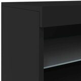  Komoda s LED svjetlima crna 162 x 37 x 67 cm | shoptok.hr
