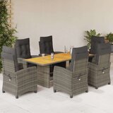  7-dijelni vrtni blagovaonski set sivi od poliratana | shoptok.hr