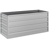 Furnova Visoka greda 100x40x45 cm pocinkano jeklo srebrna, (21921465) | Shoptok.si
