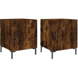  Noćni ormarići 2 kom boja dimljenog hrasta 40x40x50 cm drveni | shoptok.hr