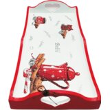 Poklon Dobra Ideja Božićni poslužavnik 40 &amp;times; 20 cm &amp;ndash; crveno-bijeli blagdanski motiv Slike