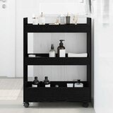  Uska kolica za pohranu Crni hrast 60 x 22 x 80 cm | shoptok.hr