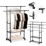 Massido 686200 Adjustable Black Clothes Hanger with Wheels, (21740743) | Shoptok.si
