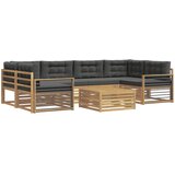 Set vanjskih sofa 7 kom. Bijela i antracit Poliester | shoptok.hr