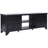 TV ormarić crni 108 x 30 x 40 cm od masivnog drva paulovnije | shoptok.hr