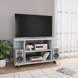 TV ormarić s kotačima boja betona 80x40x40 cm konstruirano drvo | shoptok.hr